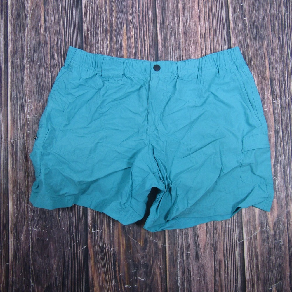 Columbia Swim Shorts Mens Medium Blue Elastic Waist Mesh Lined Quick Dry